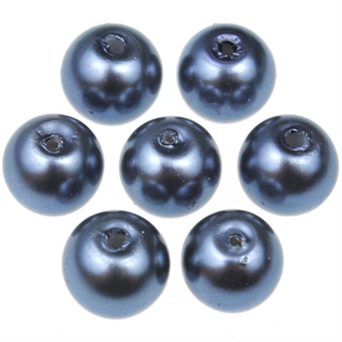 Koraliki perły perełki kule kulki / szklane / szare / 8mm / 50szt-12764