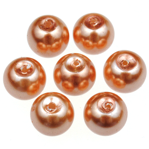 Koraliki perły perełki kule kulki / szklane / złote / 8mm / 50szt-12752