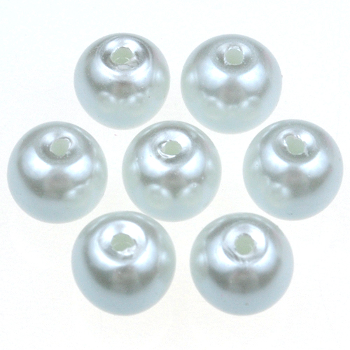 Koraliki perły perełki / szklane / białe / 8mm / 50szt-12743