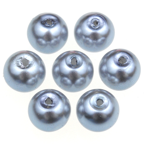 Koraliki perły perełki kulki kule / szklane / srebrne / 8mm / 50szt-12745