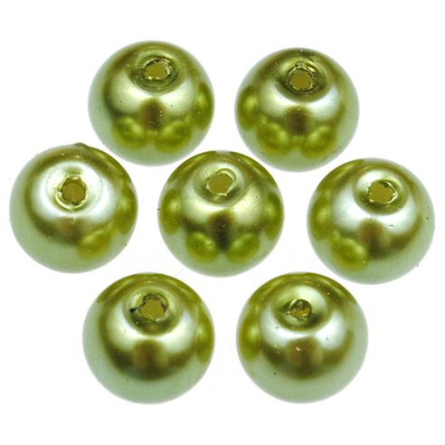 Koraliki perły perełki kulki kule / szklane / zielone / 8mm / 50szt-12751