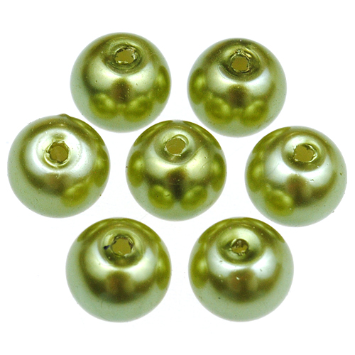 Koraliki perły perełki kulki kule / szklane / zielone / 8mm / 50szt-12751