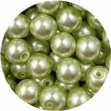 Koraliki perełki kulki / szklane / zielone / 8mm / 50szt