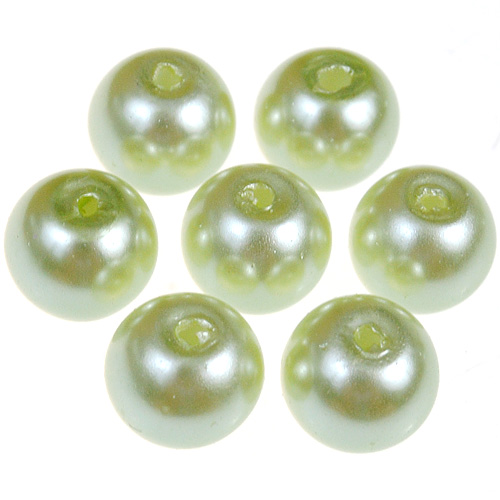 Koraliki perełki kulki / szklane / zielone / 8mm / 50szt-12765