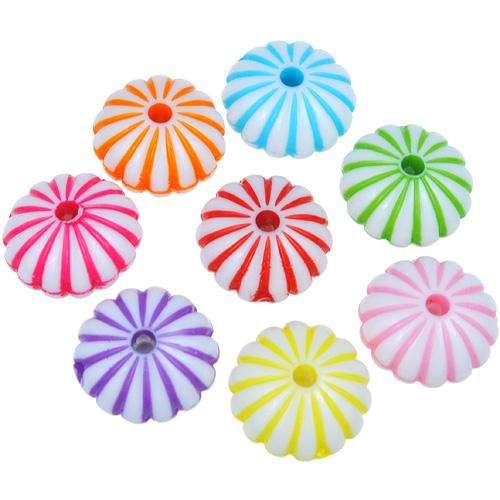 Miks zawieszki koraliki oponki / akrylowe / 14x8mm / 20szt-12783