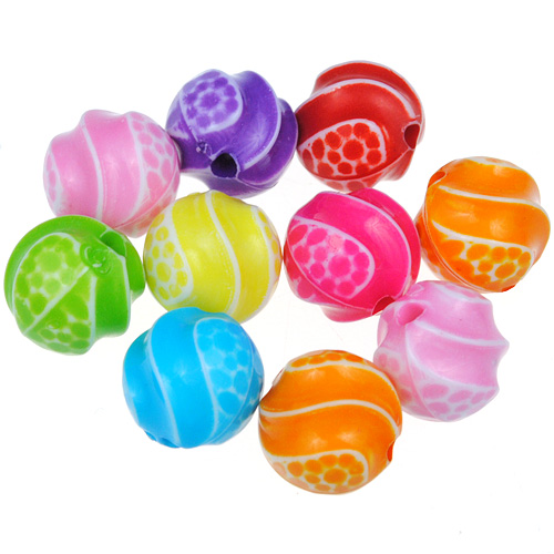 Miks koraliki kule kulki kuleczki / akrylowe / multikolor / 12mm / 20szt-12784