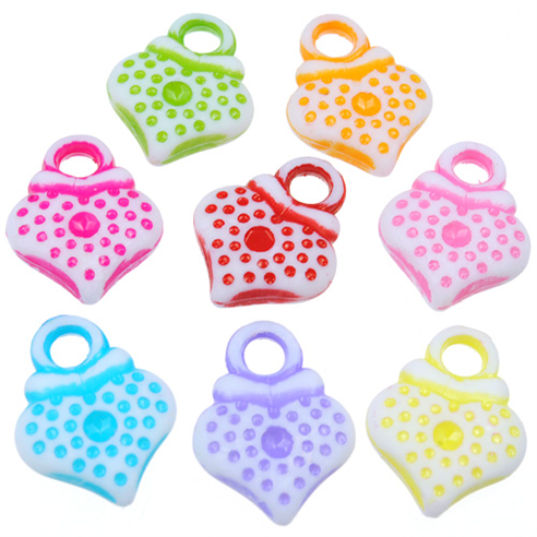 Miks zawieszka serce serduszko / akrylowe / 20x15mm / 25szt-12770