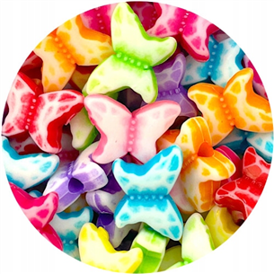 Miks koraliki motylki motyle / akrylowe / 10x10mm / 30szt-11379