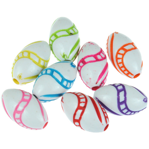 Miks Koraliki ryż owal / akrylowe / 13x7mm / 30szt-12774