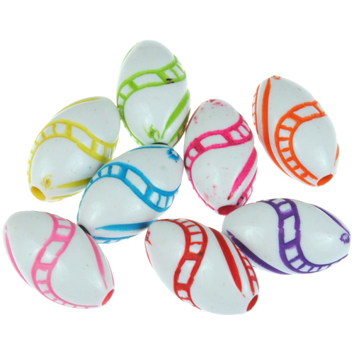 Miks Koraliki ryż owal / akrylowe / 13x7mm / 30szt-12774