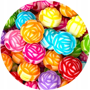 Miks koraliki kwiatki / akrylowe / 11x9.5mm / 30szt-7635