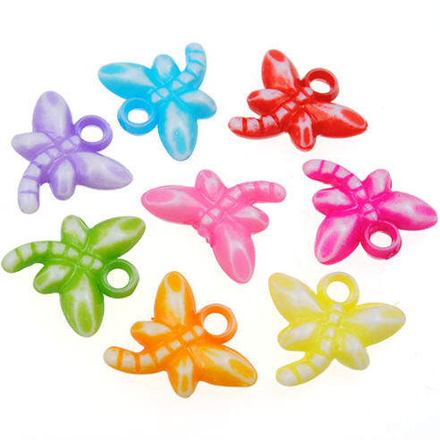 Miks zawieszka motylek motyl motylki / akrylowe / 18x17mm / 30szt-12781