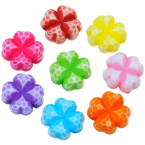 Miks koraliki koniczynki koniczynka / akrylowe / 11x11x6mm / 30szt-12795