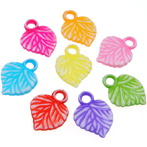 Miks zawieszki listki listek liść / akrylowe / 14.5x18.5mm / 30szt-12769