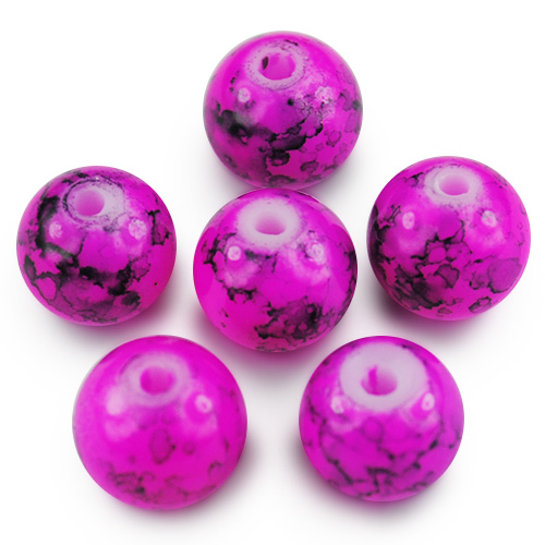 Koraliki powlekane / szklane / różowe / 8mm / 50szt-12792