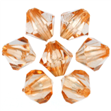 Koraliki szlifowane diamenciki / akrylowe / j.brązowe / 8mm / 50szt