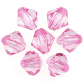 Koraliki szlifowane diamenciki / akrylowe / j.różowe / 8mm / 50szt