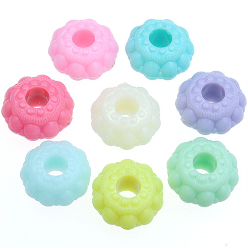 MIX koraliki rondelle / modułowe / akrylowe / multikolor / 12x7mm / 25szt-12822