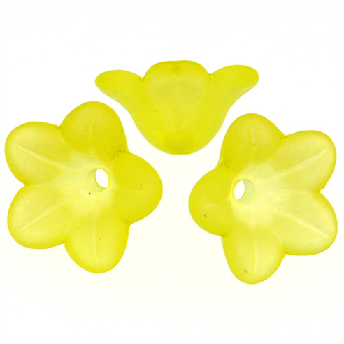 Koraliki kwiatki / akrylowe / żółte / 13mm / 25szt-12830