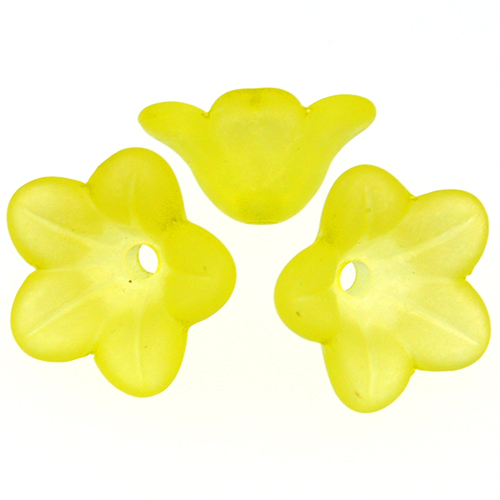 Koraliki kwiatki / akrylowe / żółte / 13mm / 25szt-12830