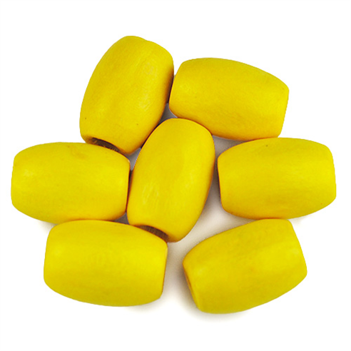 Koraliki owal / drewniane / żółte / 12x8mm / 40szt-12841