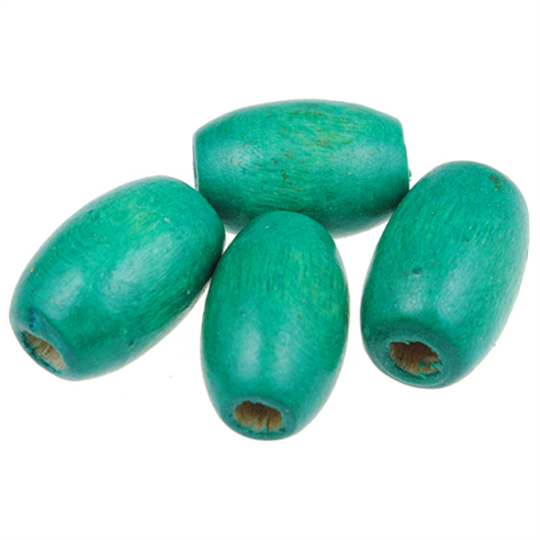 Koraliki owale oliwki / drewniane / niebieskie / 12x8mm / 40szt-12889