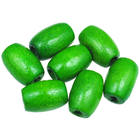 Koraliki owal / drewniane / zielone / 12x8mm / 40szt-12897