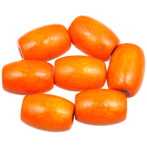 Koraliki owal / drewniane / pomarańczowe / 12x8mm / 40szt-12900