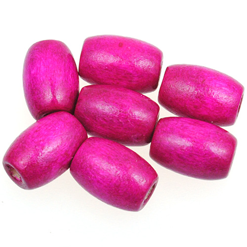 Koraliki owal / drewniane / różowe / 12x8mm / 40szt-12903