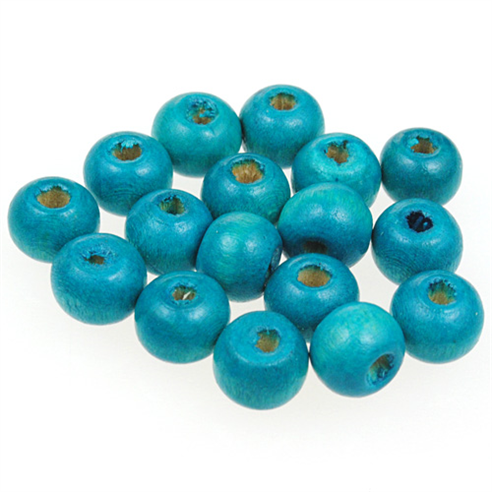 Koraliki kulki / drewniane / niebieskie / 8x7mm / 100szt-12917