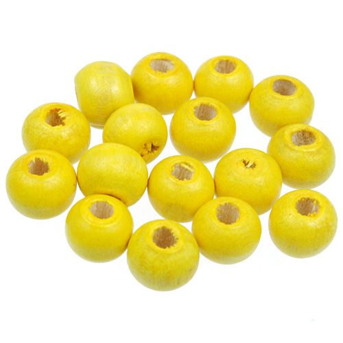 Koraliki kulki / drewniane / żółte / 8x7mm / 100szt-12904