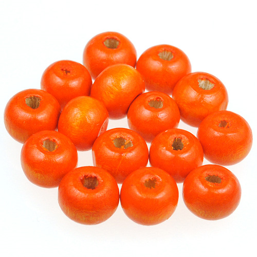 Koraliki kulki / drewniane / pomarańczowe / 8x7mm / 100szt-12918