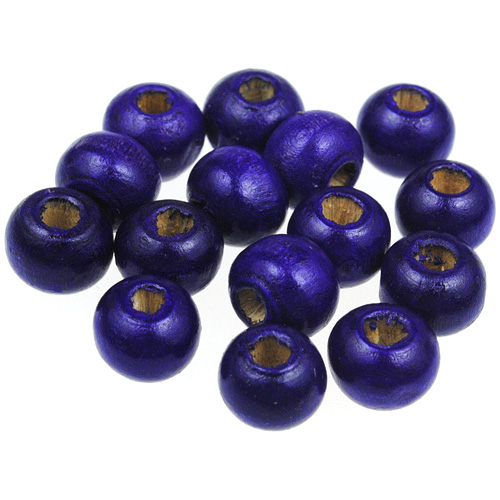 Koraliki kulki / drewniane / fioletowe / 8x7mm / 100szt-12906