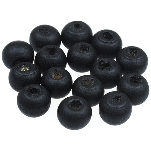 Koraliki kulki / drewniane / czarne / 8x7mm / 100szt-12923