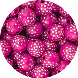 Koraliki kulki zdobione ala cyrkonie shamballa / akrylowe / różowe / 8mm / 50szt
