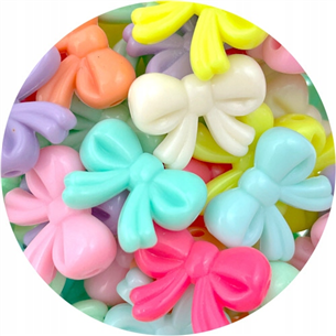 Miks koraliki kokardki / akrylowe / 20x15x8mm / 10szt-8963