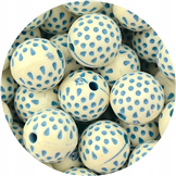 Koraliki zdobione kule kropkowane / akrylowe / multikolor / 11mm / 20szt