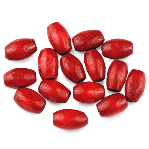 Koraliki oliwki / drewniane / czerwone / 8mm / 100szt-12894