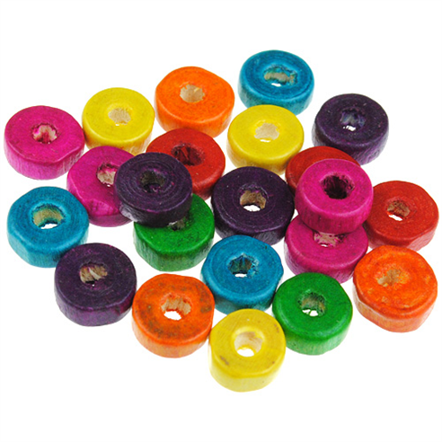 Miks koraliki okrągłe / drewniane / 8x3mm / 100szt-12919