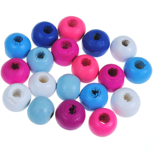 Miks koraliki kulki kule / drewniane / 8x7mm / 50szt-12927