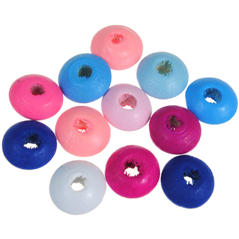 Miks koraliki dyski talerzyki / drewniane / 12x5mm / 50szt-12936