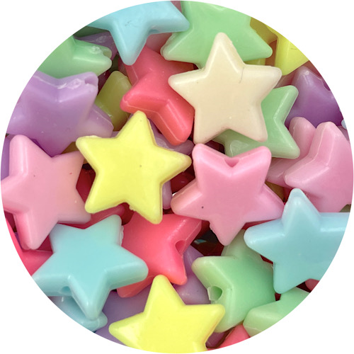 Miks koraliki gwiazdki 14x5mm / akrylowe / multikolor / 30szt-8958 Miks koraliki gwiazdki 14x5mm / akrylowe / multikolor / 30szt-8958