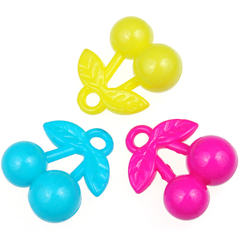 Miks zawieszki koraliki wisienki wisienka / akrylowe / 25x20x11mm / 10szt-12953