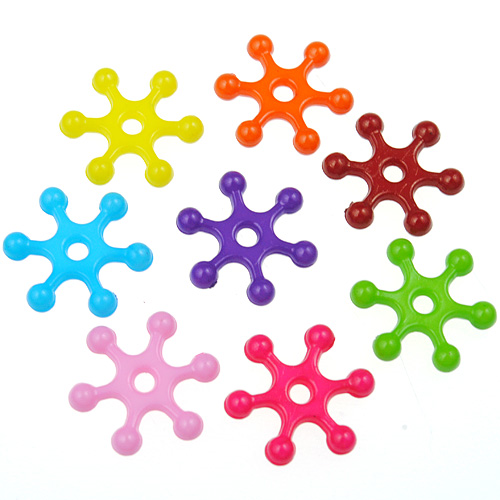 Miks koraliki kwiatki przekładki / akrylowe / 14x3mm / 50szt-12957