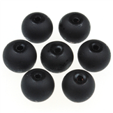 Koraliki mrożone kulki kule / szklane / czarne / 8mm / 50szt