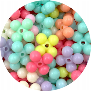 Miks koraliki kwiatki 13x13x5mm / akrylowe / multikolor / 50szt-8960