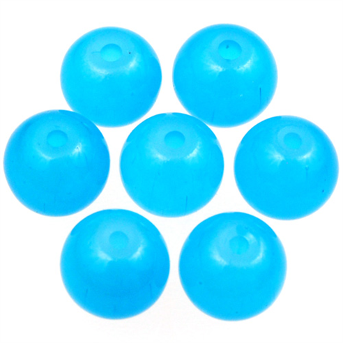 Koraliki kulki ala jadeit / szklane / niebieskie / 8mm / 50szt-12993