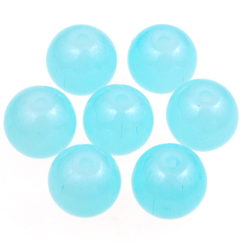 Koraliki kulki ala jadeit / szklane / j.niebieskie / 8mm / 50szt-12994