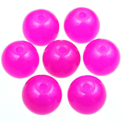 Koraliki kulki ala jadeit / szklane / różowe / 8mm / 50szt-12998