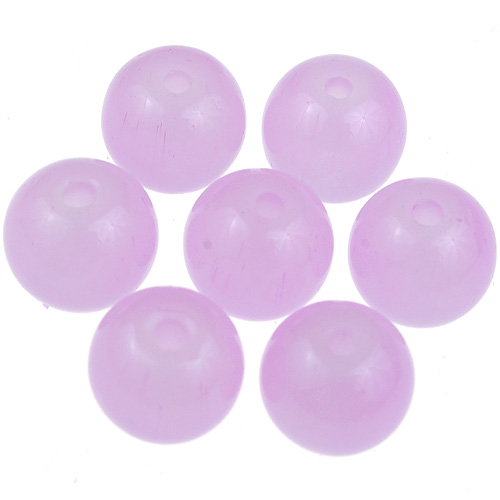Koraliki kulki ala jadeit / szklane / fioletowe / 8mm / 50szt-12999
